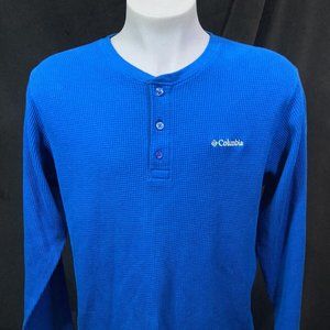Columbia Thermal Shirt Omni Wick Long Sleeve Deep Blue Large Reg Fit
